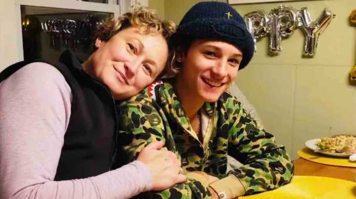 Kai Burgos and his mother Nancy Jane Thramer. Kai, 17, was shot and killed last month in a Lynn parking lot.&nbsp;