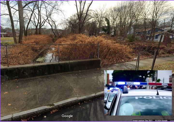 The area where the body was found in a stream.&nbsp;