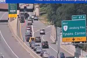 Disabled Vehicle Ties Up Traffic At I-495 Ramp In Fairfax County