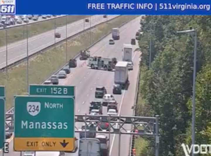 Traffic on I-95 in Prince William County on Monday.