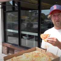 <p>Barstool Sports President Dave Portnoy at the Peel Pizza in Milton.</p>