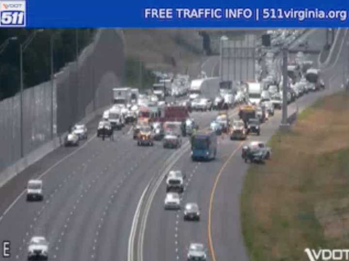 Traffic was backed up on I-66 on Tuesday afternoon.