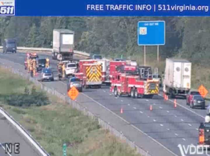 Traffic on I-95 in Prince William County