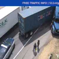 <p>The scene of the truck crash.</p>