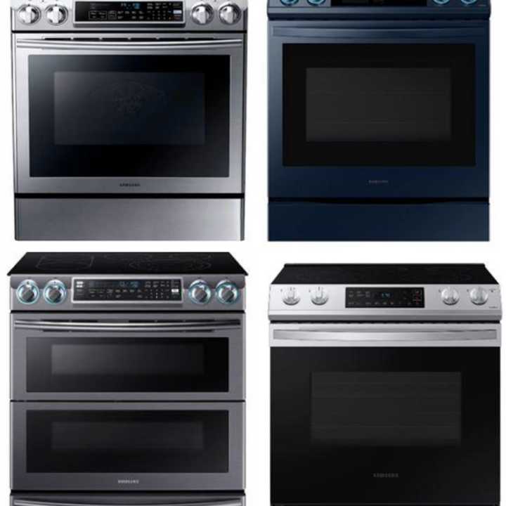 The recalled Samsung electric ranges.