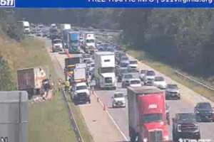 Truck Crash On I-95 Causes Delays Upwards Of Four Miles In Virginia