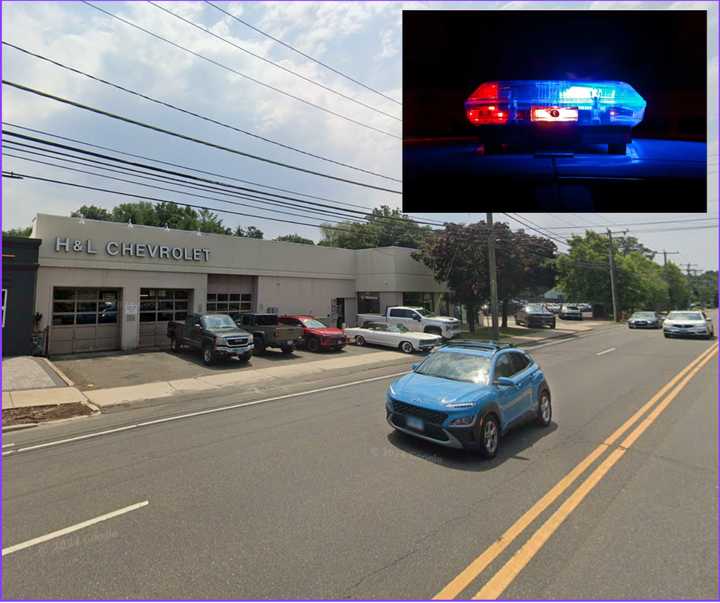 The area where the man was allegedly found asleep behind the wheel of a running Jeep in Darien.&nbsp;