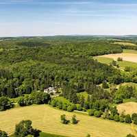 <p>The farms and hay fields.</p>