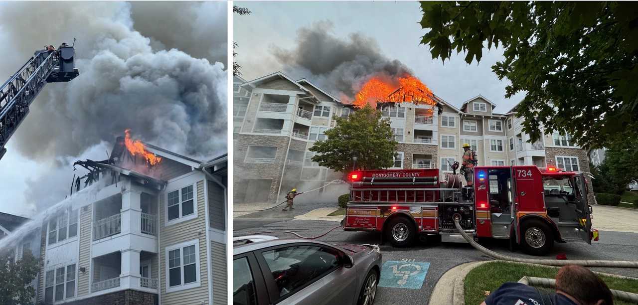 Dozens of people left homeless by rapidly spreading two-alarm apartment fire in Clarksburg