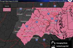 Severe Thunderstorm Warning Issued For Parts Of Maryland, Virginia