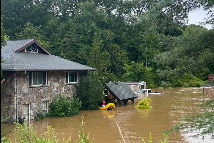 Severe Storms Lead To Flooding, Water Rescues, Road Washouts  Across Fairfield County, CT