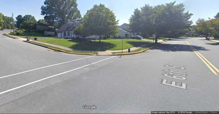 The intersection of East Sixth Street and Laurel Avenue in Lititz Borough where a bicyclist was struck, police say.