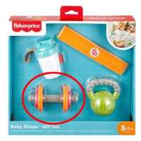 <p>Recalled dumbbell toy sold in the Fisher-Price Baby Bicep Gift Set (Model GJD49)</p>