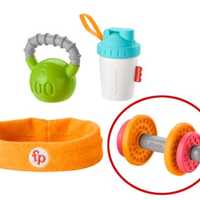 <p>Recalled dumbbell toy sold with Fisher-Price Baby Bicep Gift Set (Model GJD49)</p>