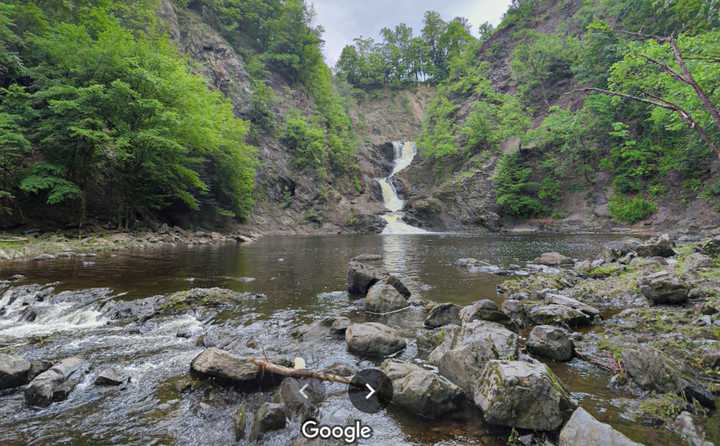 A waterfall at Poestenkill Gorge Park