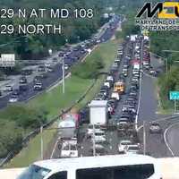 <p>Traffic was backed up for miles in Howard County.</p>