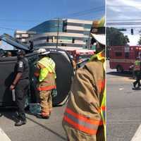 Two Injured In Rollover Crash That Led To Delays For Drivers In Gaithersburg