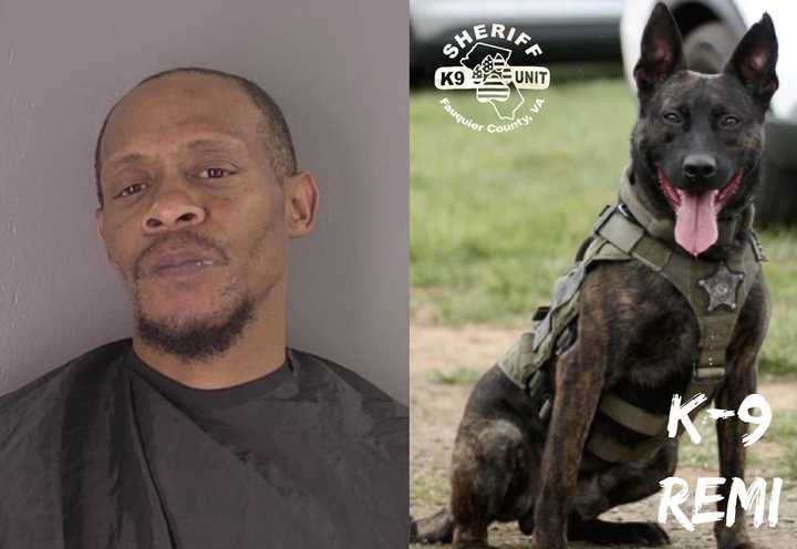 Marcus Johnson and K-9 Remi