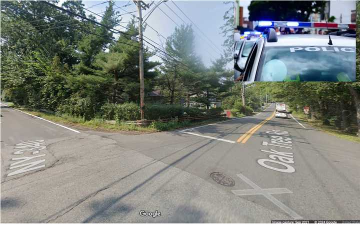 The area of the crash in Orangetown.&nbsp;