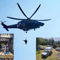 <p>The Maryland State Police helicopter came to the rescue of a construction worker in West Virginia.</p>