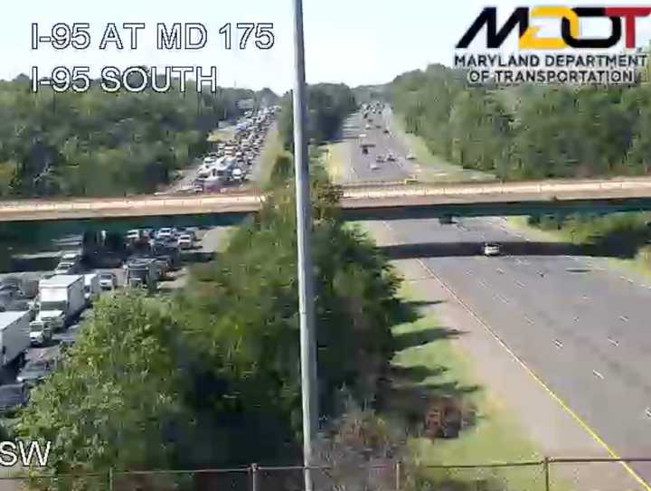 The crash was reported on I-95 past MD-175.