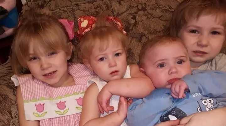 Brian Navarre's three children who were injured and infant son who died in a house fire.&nbsp;