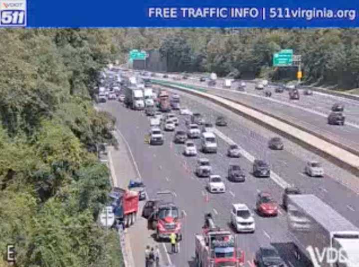 Traffic on I-495 in Virginia