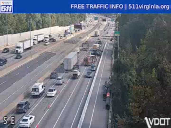 The multi-vehicle crash tied up traffic in Fairfax County.