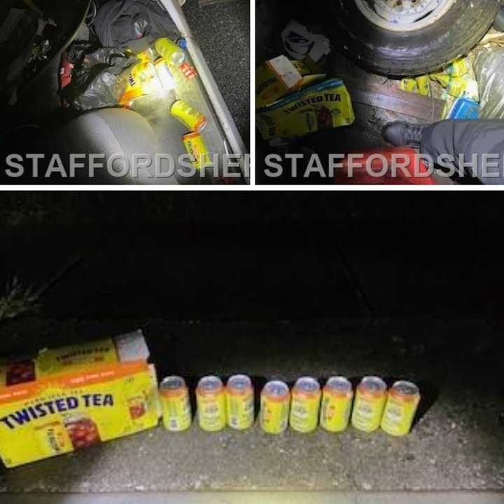 The Twisted Tea recovered from the allegedly intoxicated driver.