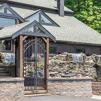 <p>The home's entrance with waterfalls.&nbsp;</p>