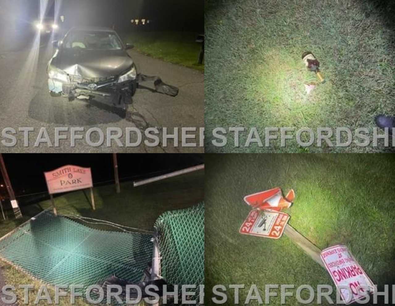 Driver Smashed Through Fence, Sign At Park Fleeing 'For The Fun Of It