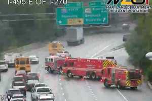 Tractor-Trailer Crash Causes Miles-Long Delays On I-495 Near I-270 In MoCo (DEVELOPING)