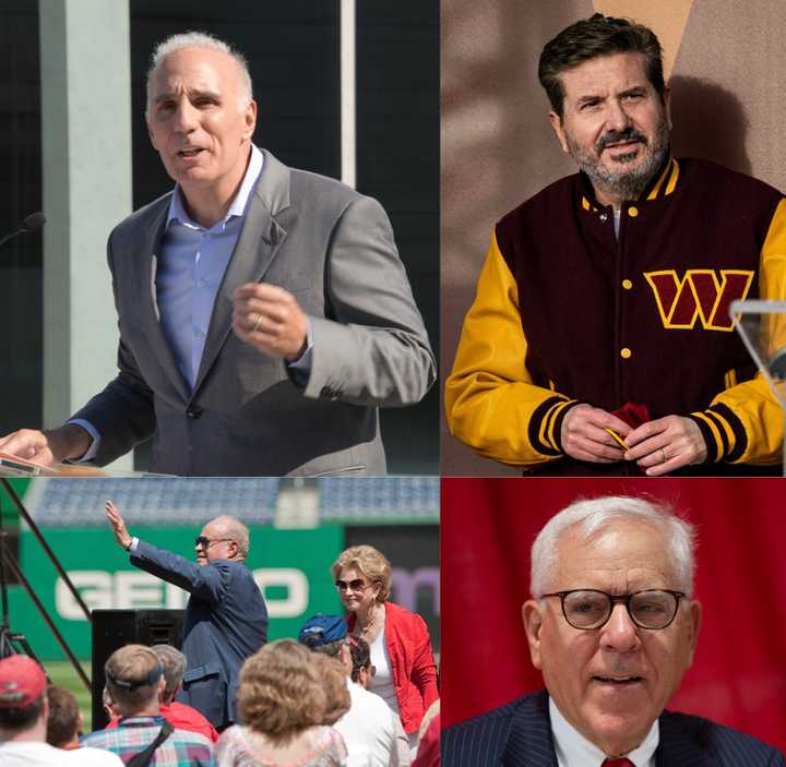 (clockwise from top left): Mitchell Rales, Dan Snyder, David Rubenstein, the late Ted Lerner