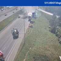 Tractor-Trailer Fire Ties Up Traffic On I-95 In Prince William County (DEVELOPING)