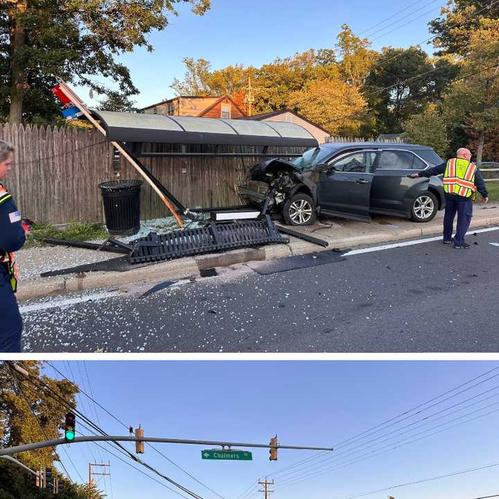 The scene of the crash in Montgomery County