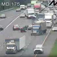 Rollover Crash On I-95 Causes Delays Topping Four Miles In Howard County