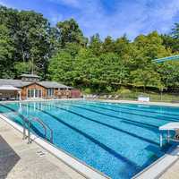 <p>The pool at Annestes Farm</p>