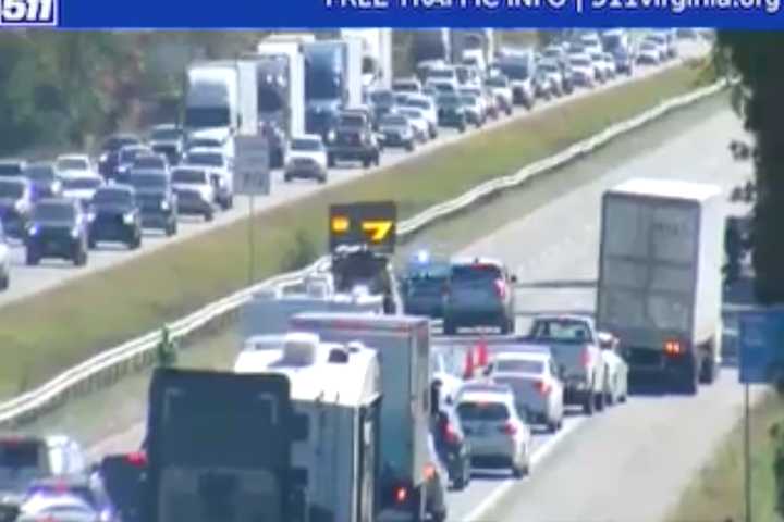 Traffic Temporarily Halted On I-95 Following Crash In Virginia