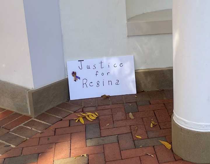 A photo taken outside the Loudoun County Courthouse