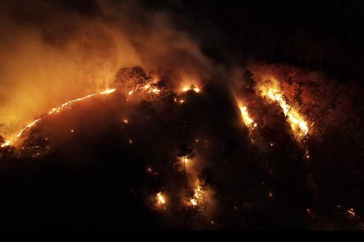 Large Brush Fire Breaks Out At Harriman State Park In Rockland