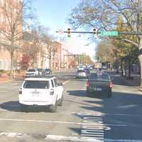 <p>Queen Street and North Washington Street in Alexandria</p>