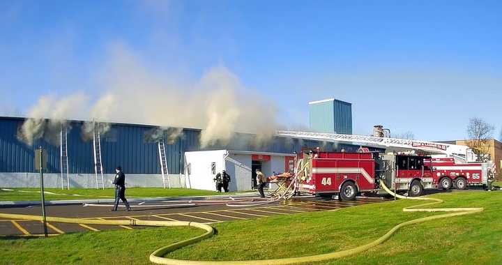 A warehouse located at 1388 Bridgewater Road in Bensalem that was set on fire by an arsonist on Saturday, Dec. 10, 2022.