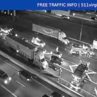 <p>The scene of the multi-vehicle crash on I-95 in Fairfax County.</p>