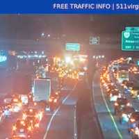 <p>The scene of the multi-vehicle crash on I-95 in Fairfax County.</p>