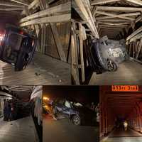 Car Flips Over Inside Covered Bridge In Pennsylvania: Fire Officials (PHOTOS)