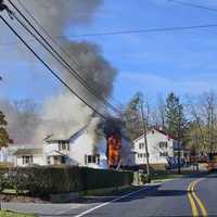 <p>Crews on the scene of the fire. </p>