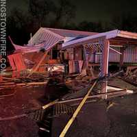 <p>The scene of the crash into Garden Gate Farm Market. </p>