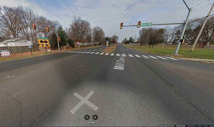 The intersection of Haines Road and Mill Creek Parkway in Bristol Township, Bucks County. 