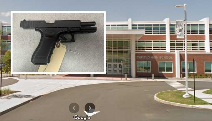 An 18-year-old student was arrested after he brought a BB gun that looked like a pistol to Enfield High School on Wednesday, Nov. 20. 