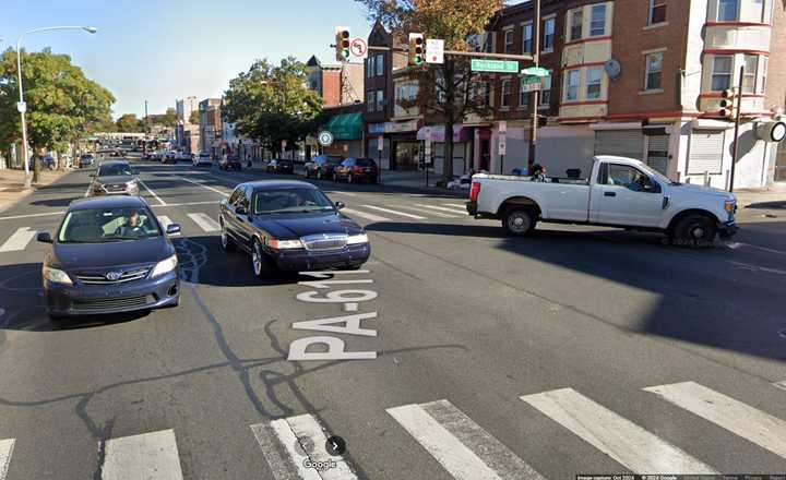 The intersection of Broad and West Rockland streets in Philadelphia.